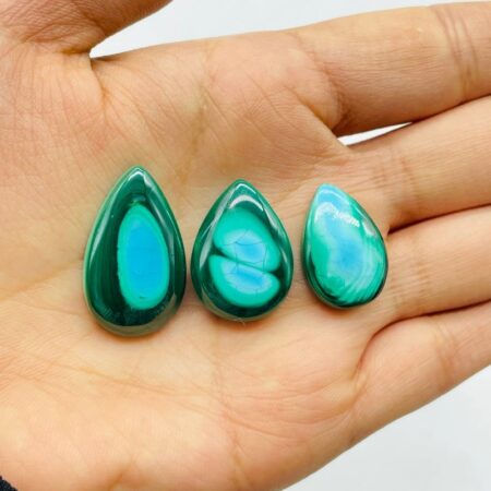 17 pièces belle Malacholla en forme de larme pendentif pour bricolage (Malachite mixte chrysocolle)