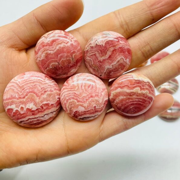 29 pièces haute qualité rhodochrosite rond plaque bricolage pendentif