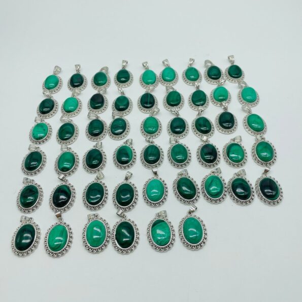 51 pièces Pendentif breloque en malachite