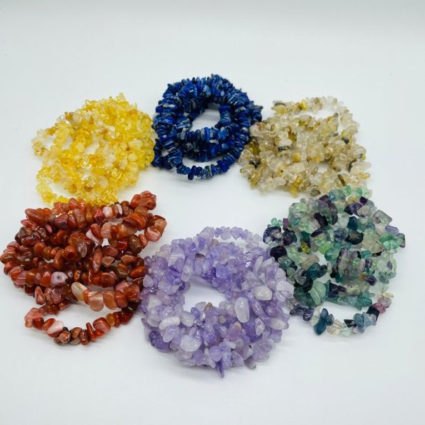 6 types de bracelet à puce Lapis-lazuli et Fluorite en gros