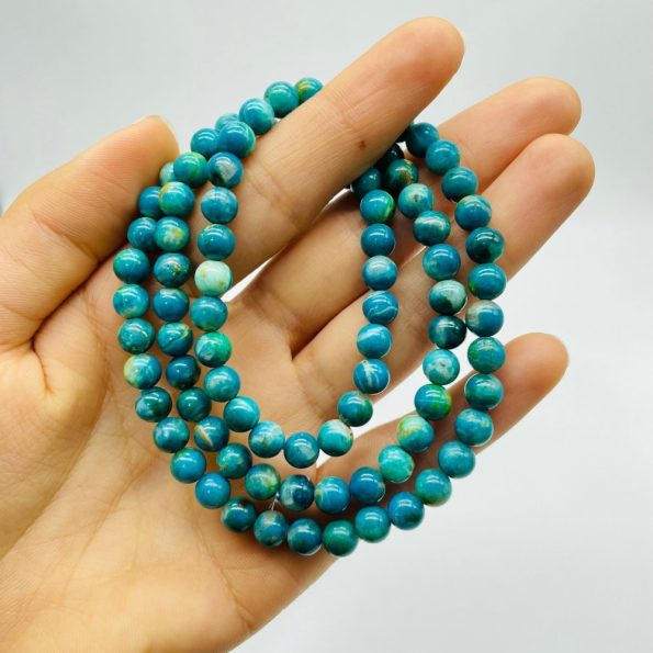 Chili de haute qualité 3-boucle Chrysocolle Bracelet / Collier (HGUB04)