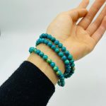 Haute-qualité-Chili-3-Boucle-Chrysocolle-Bracelet-Collier-HGUB04-Gros-Cristaux-691120