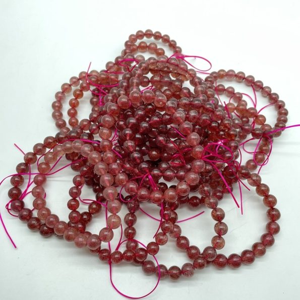 Fraise Quartz Bracelet en gros