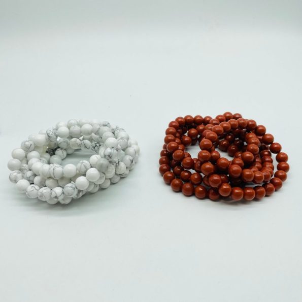 Howlite & jaspe rouge Bracelet en gros