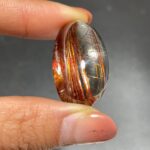 Rare cuivre rouge Rutile Quartz Super clair pour la Collection