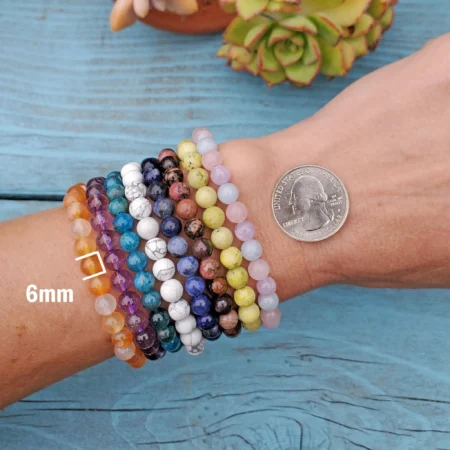 Vente en gros-6mm-Véritable-Empilage-Pierres Précieuses-Cristal-Bracelets