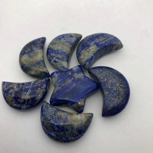 Lapis-lazuli en forme d’étoiles et de lune en gros